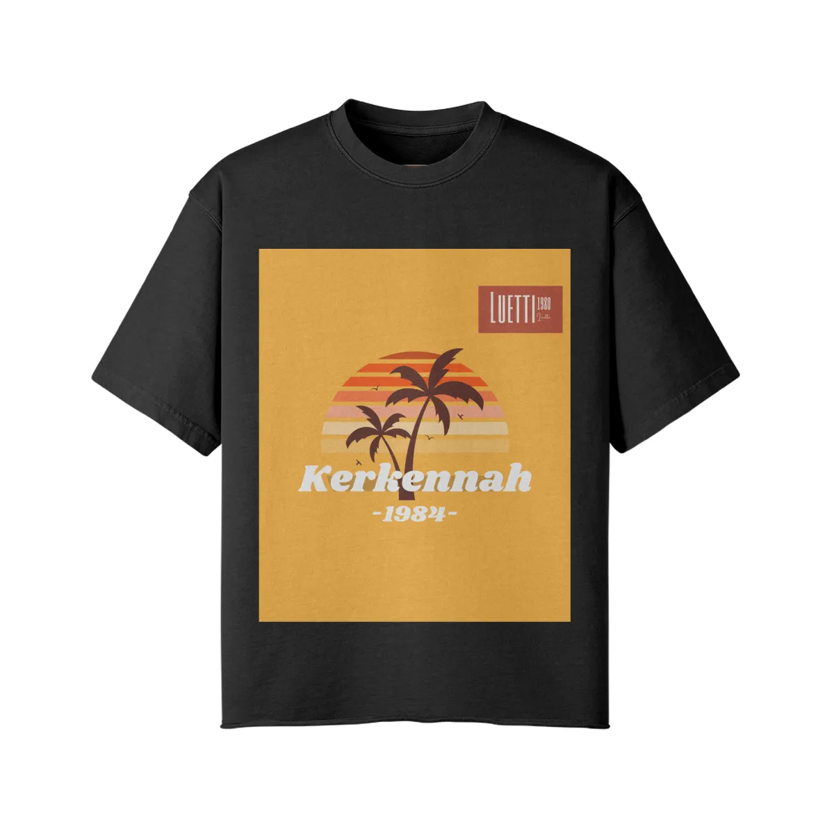 1984 Vintage Faded Raw Hem T-shirt