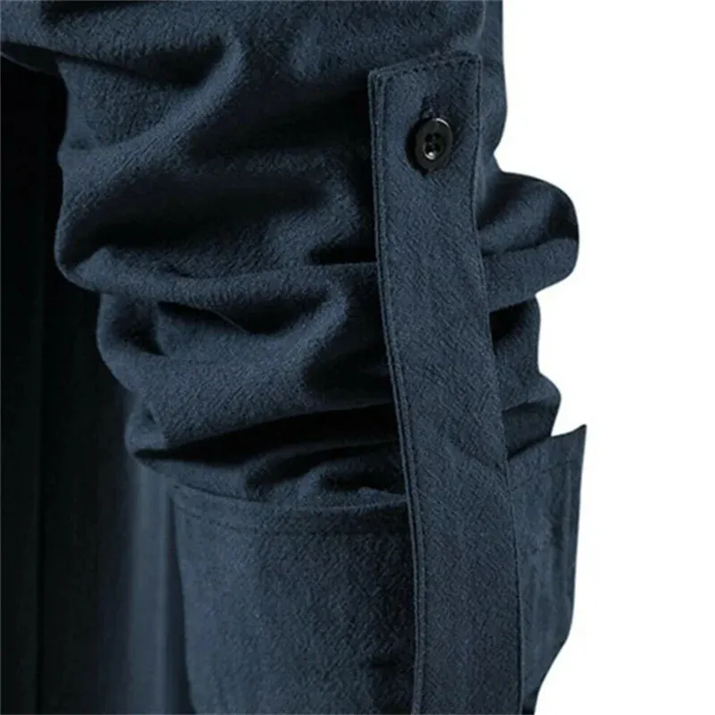 2022 New Men's V-neck shirt T-shirt Fashion Vintage Thin Long Sleeve Top men Casual Breathable  Front Lace Up man Shirts