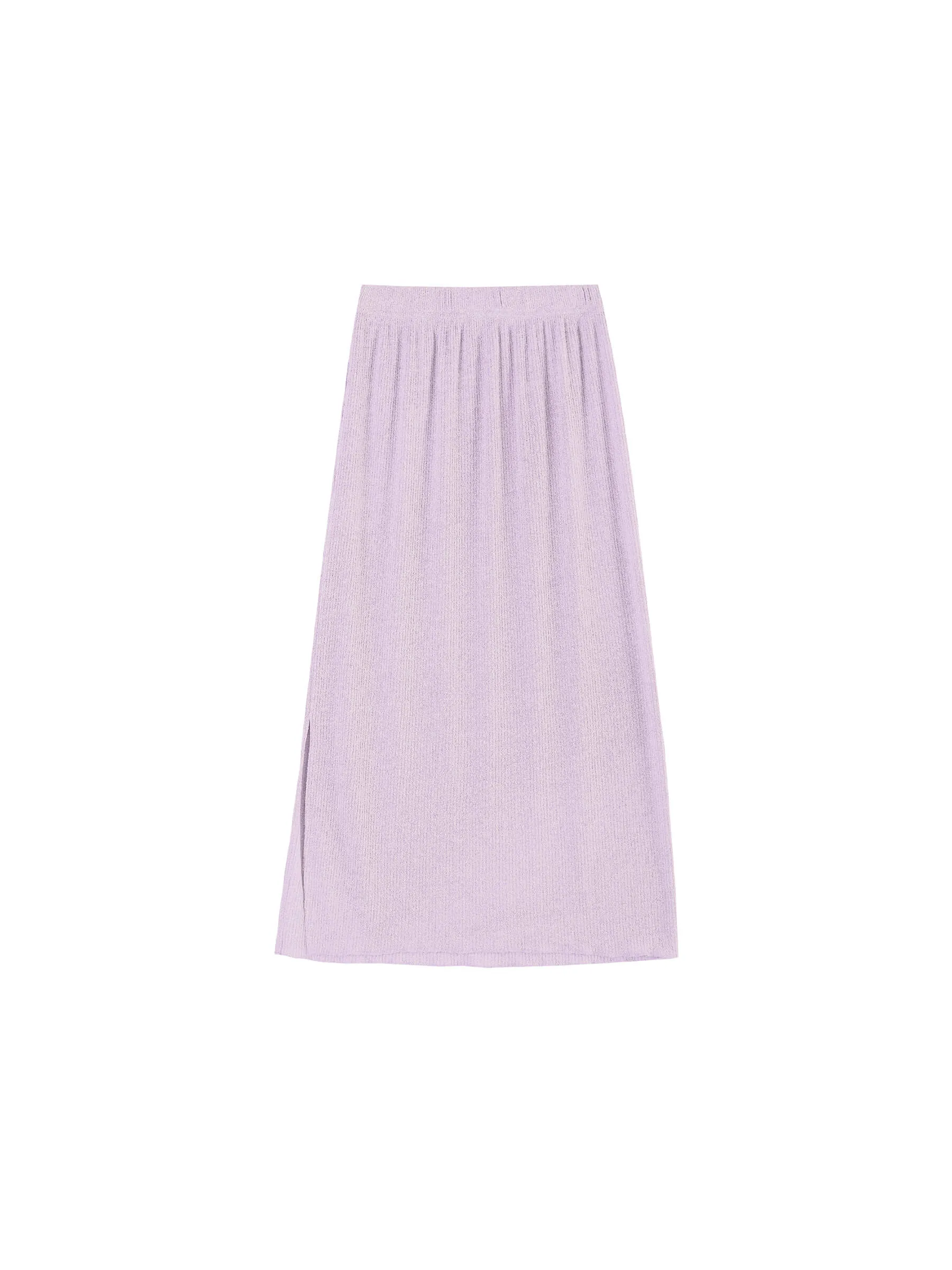 A-line Ribbed Knit Midi Skirt
