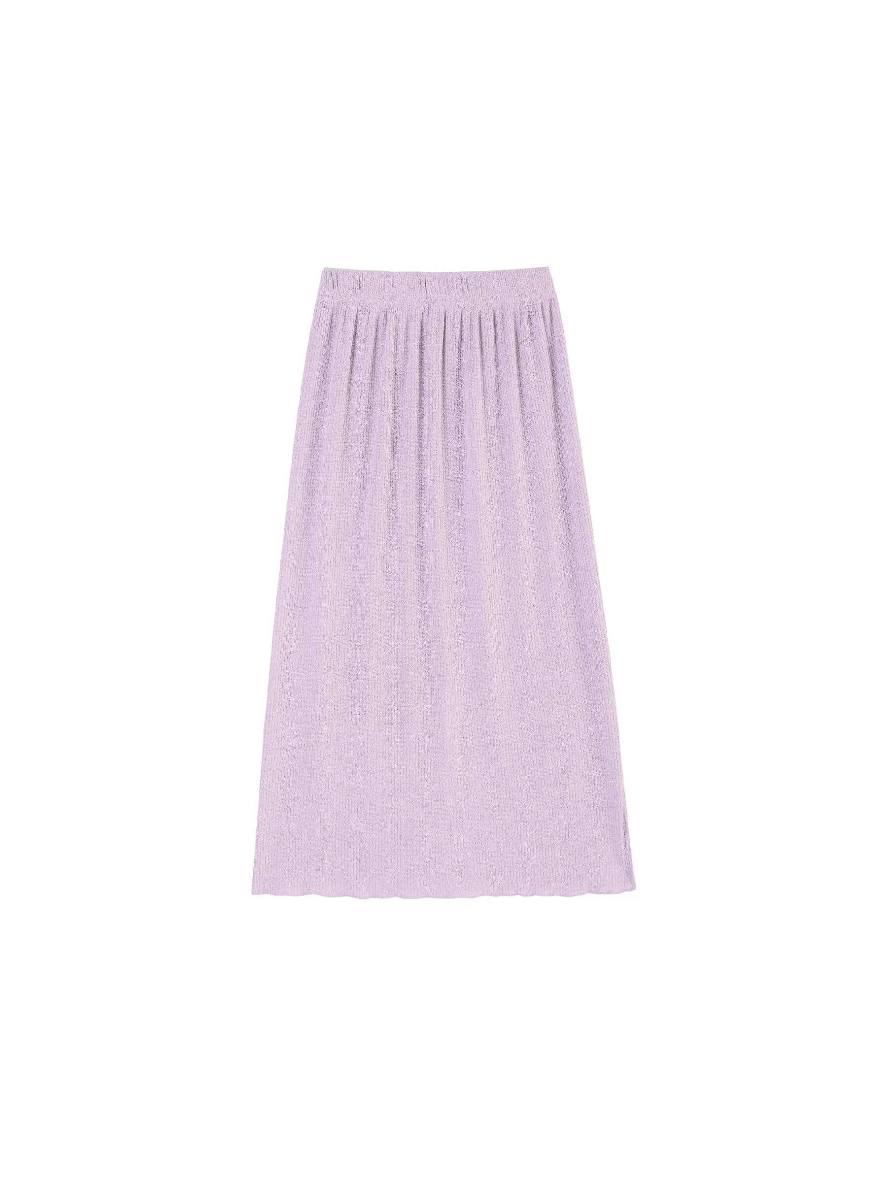 A-line Ribbed Knit Midi Skirt
