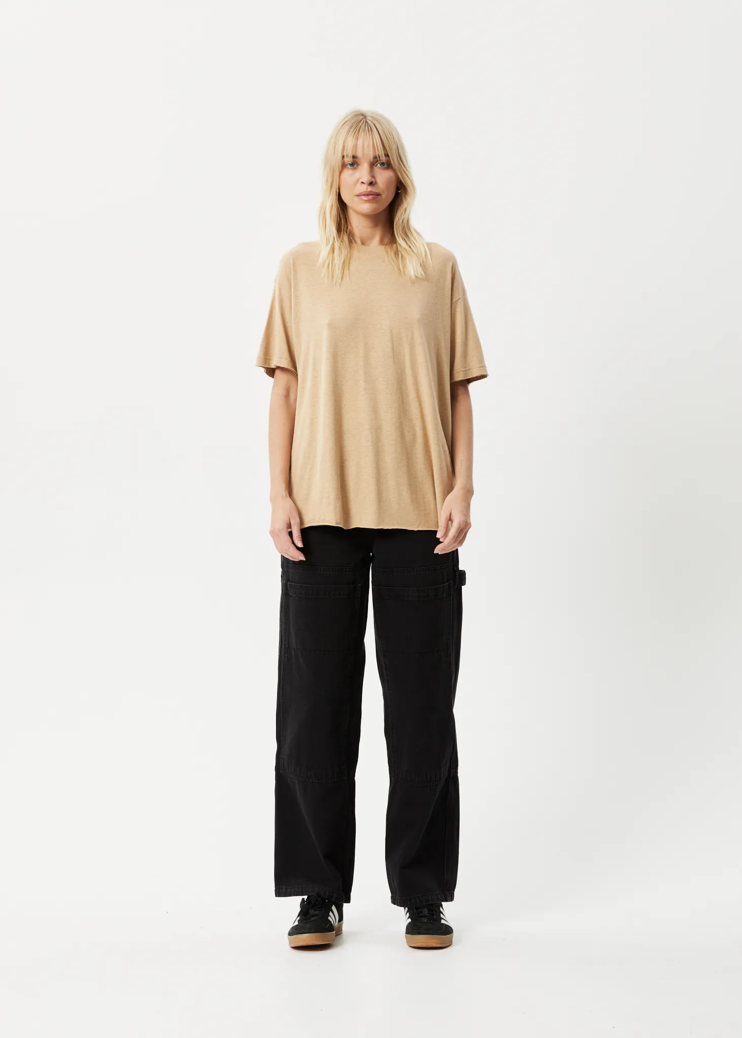 AFENDS Womens Slay - Oversized Tee - Tan