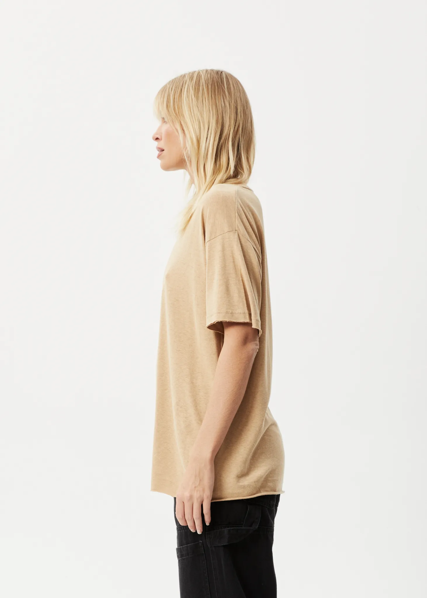 AFENDS Womens Slay - Oversized Tee - Tan