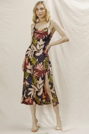 Amber Palms Midi Dress