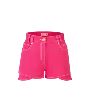 Balmain X Barbie High Waisted Denim Shorts
