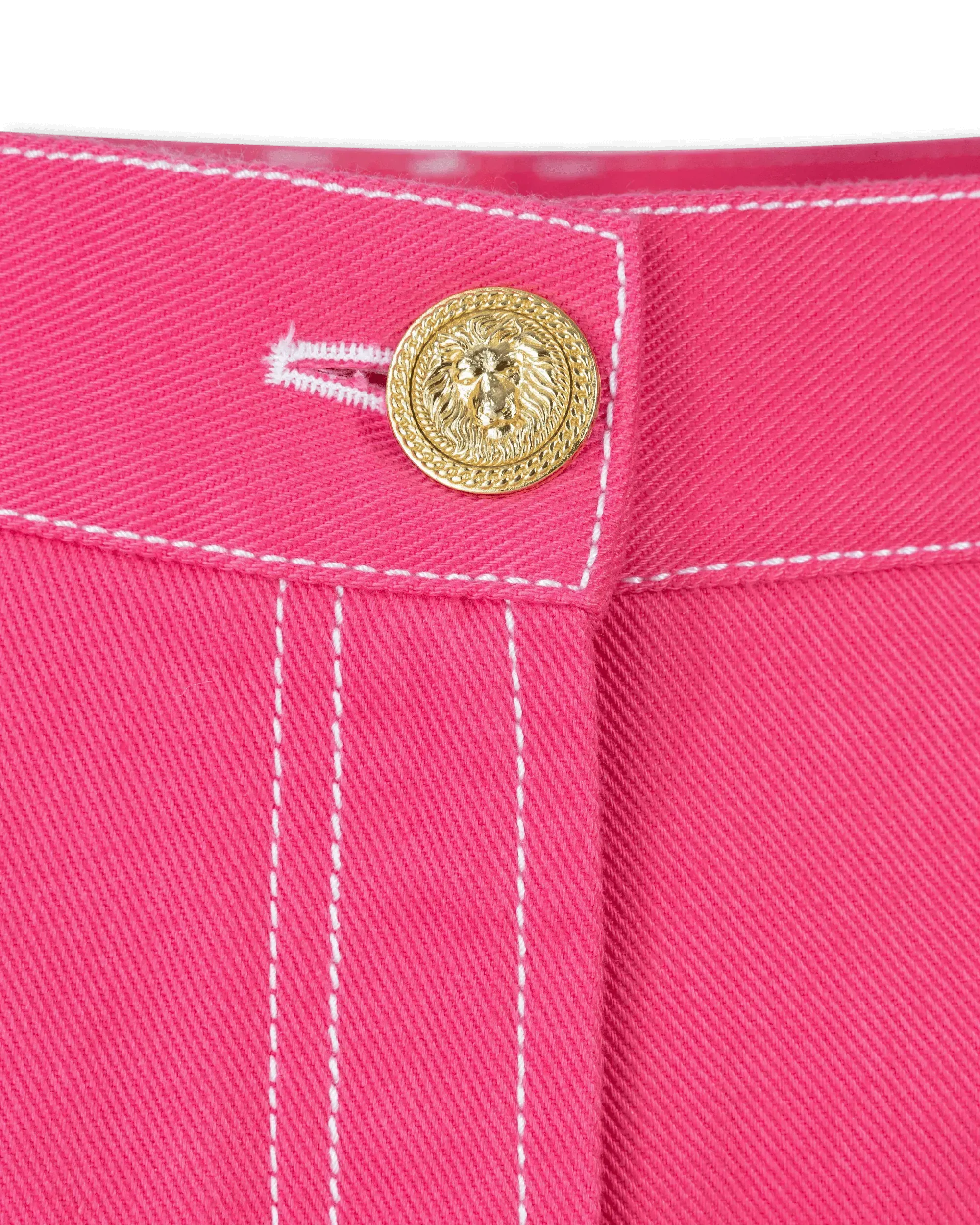 Balmain X Barbie High Waisted Denim Shorts