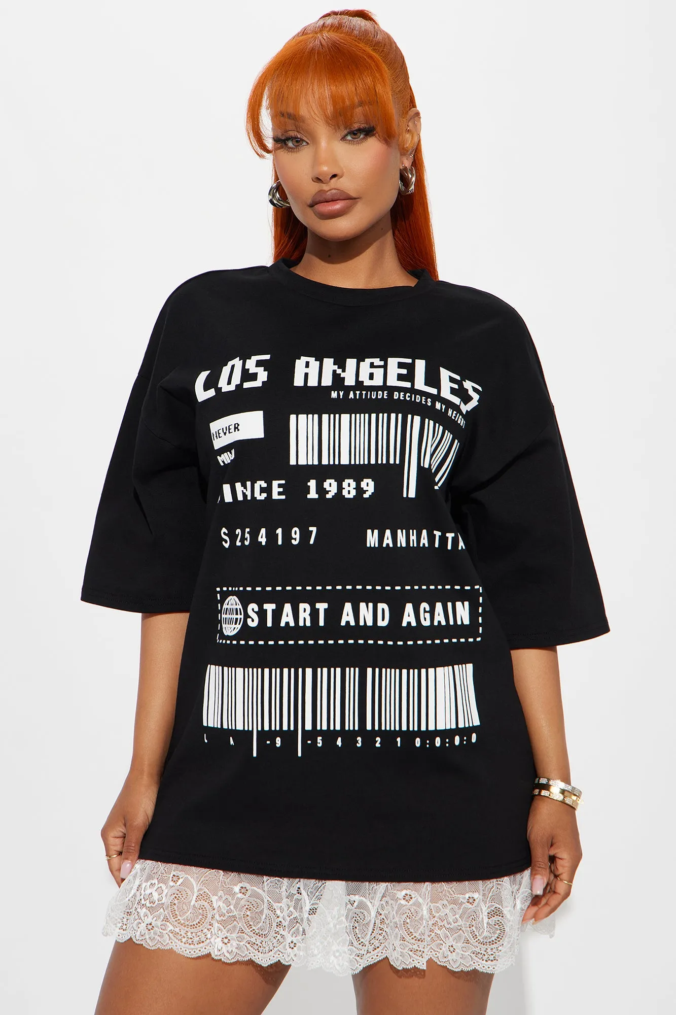 Basic Or Not T Shirt Mini Dress - Black