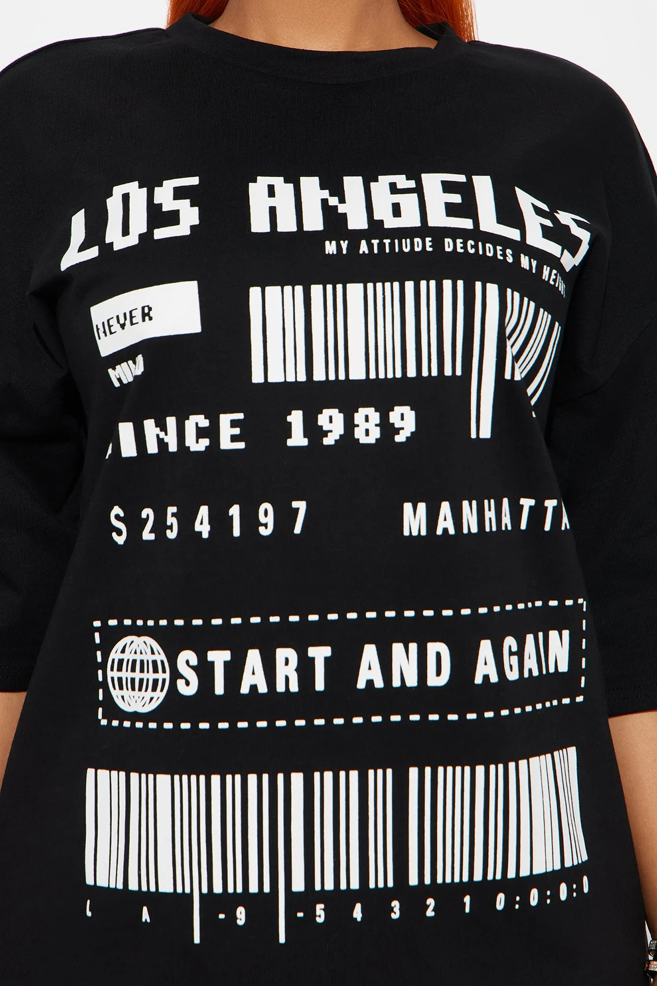 Basic Or Not T Shirt Mini Dress - Black