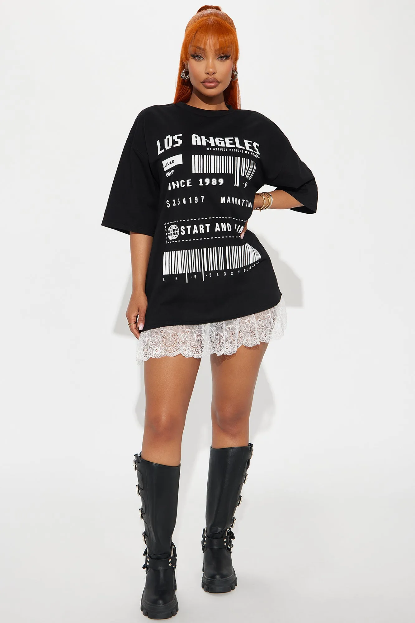 Basic Or Not T Shirt Mini Dress - Black