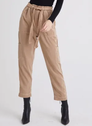 bella dahl bianca high waisted patch pocket trouser in soft gold