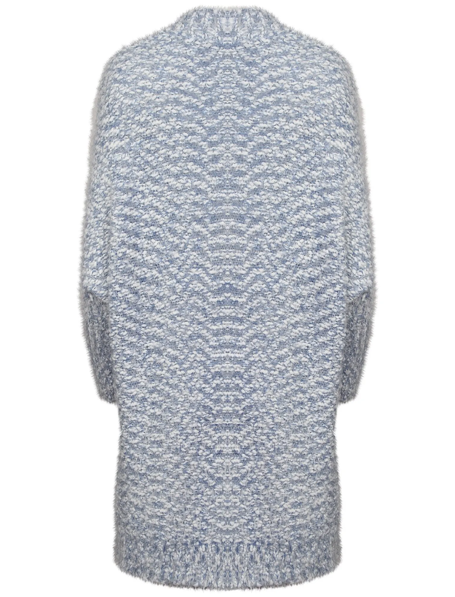 Bloom Popcorn Yarn Longline Cocoon Cardigan in Celestial Blue - Amara Reya