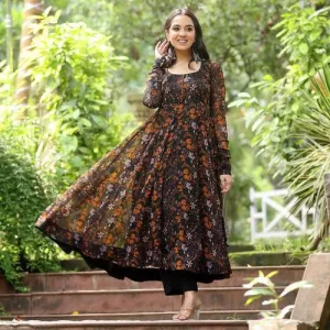 Blooming Blossom Georgette Gown Dress