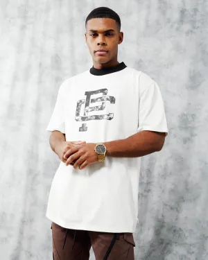 Carre Mono Ringer Oversized Short Sleeve T-Shirt Off White/Black