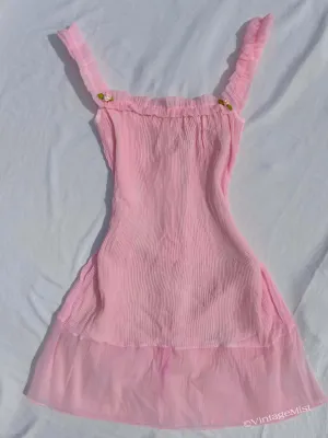 Chiffon Pleated Mini Skirt - Princess Pink