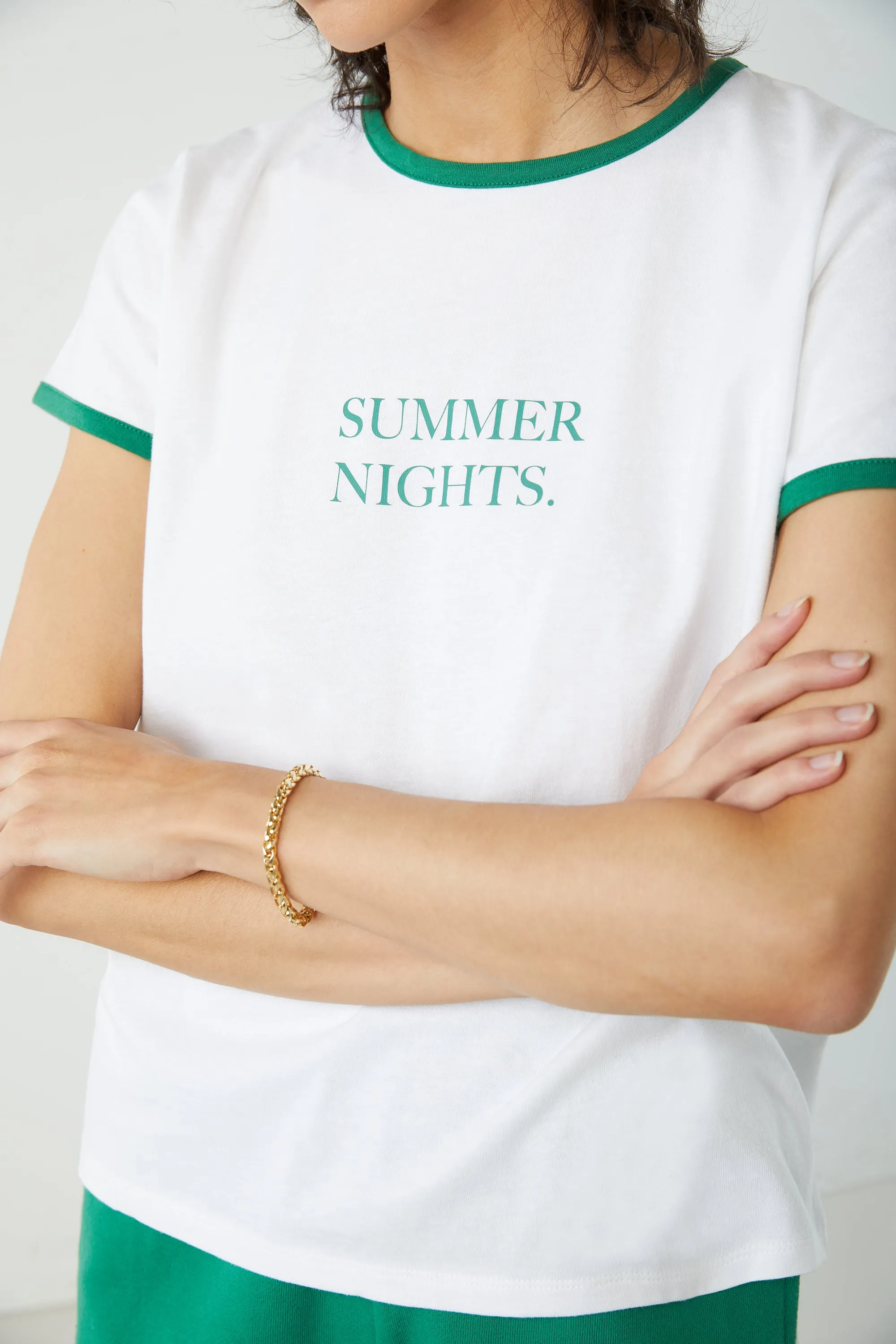 CONTRAST TRIM TEE