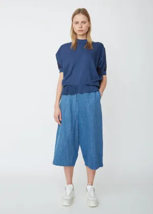 Cotton Linen Denim Wide Leg Pants
