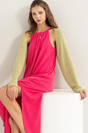 DZ24C131-Essential Long Sleeve Knit Bolero