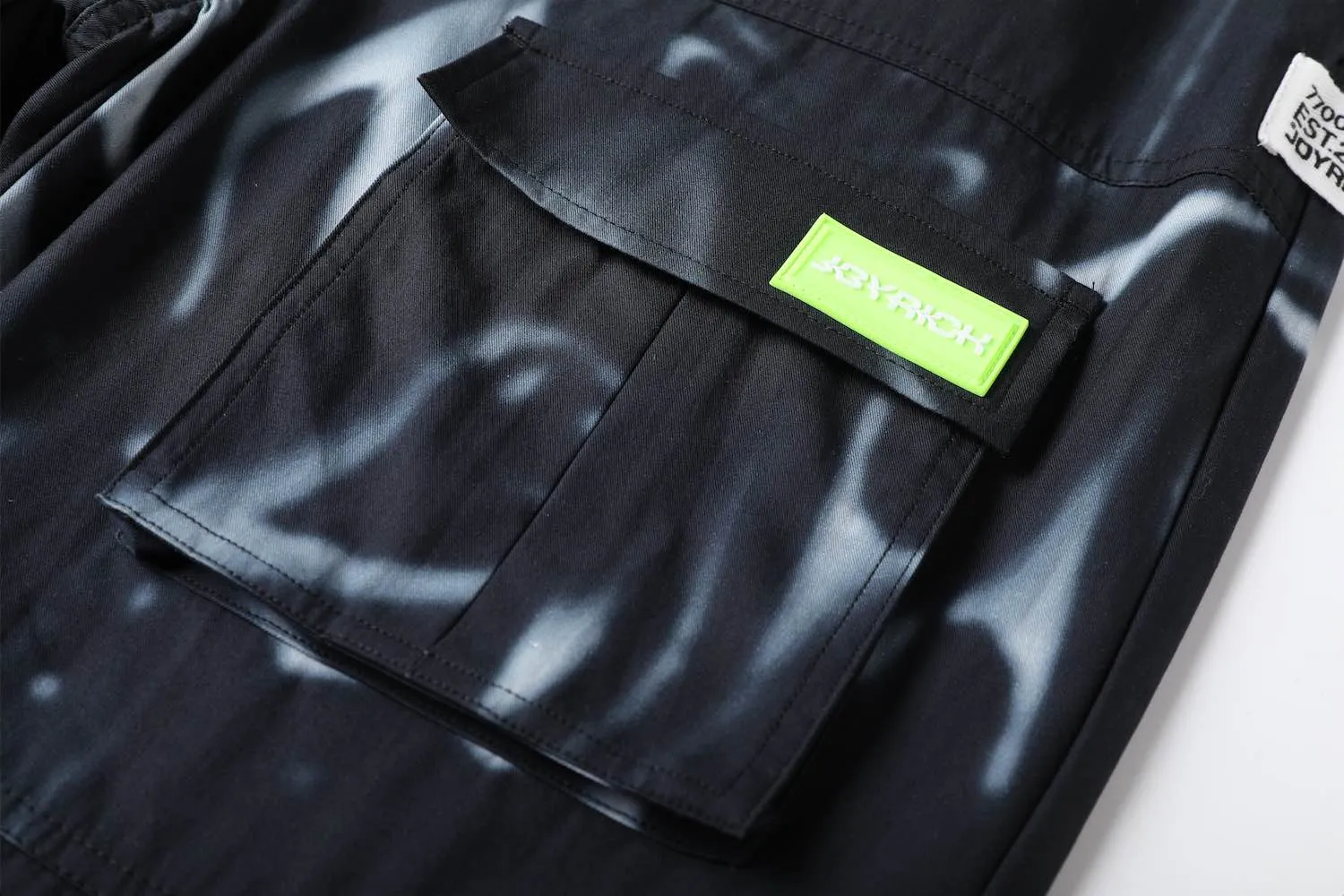 EC Nylon Marble Cargo Pants / Black