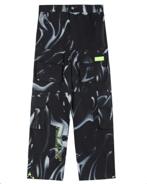 EC Nylon Marble Cargo Pants / Black