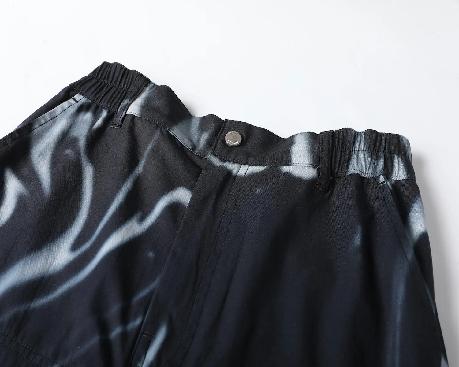 EC Nylon Marble Cargo Pants / Black