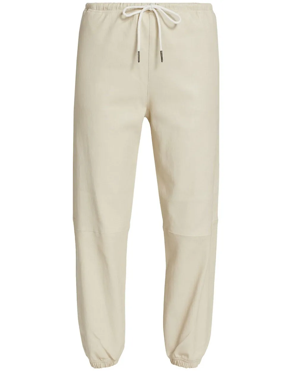 Ecru Leather Jogger
