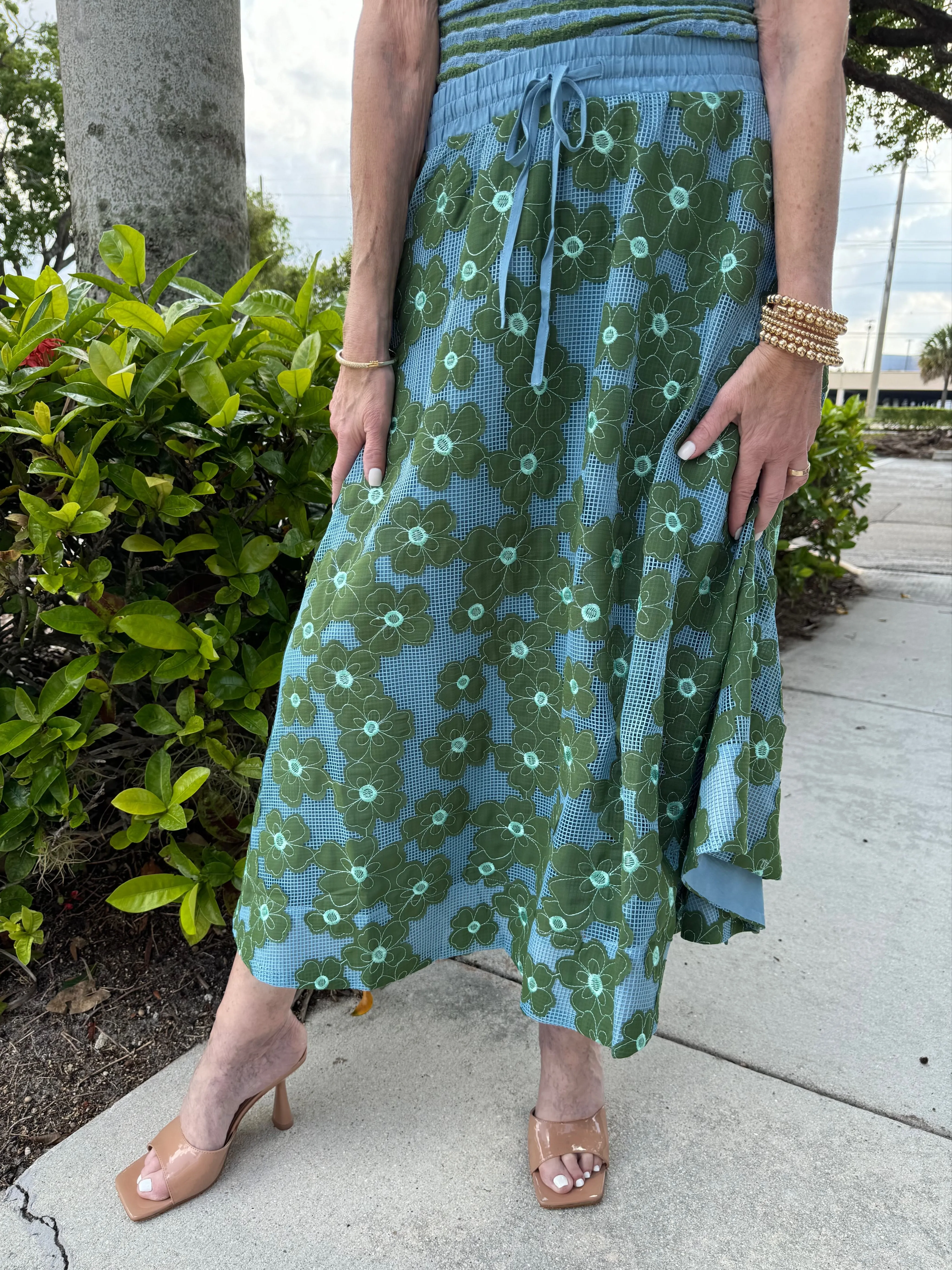 Feast Floral Embroidered Skirt