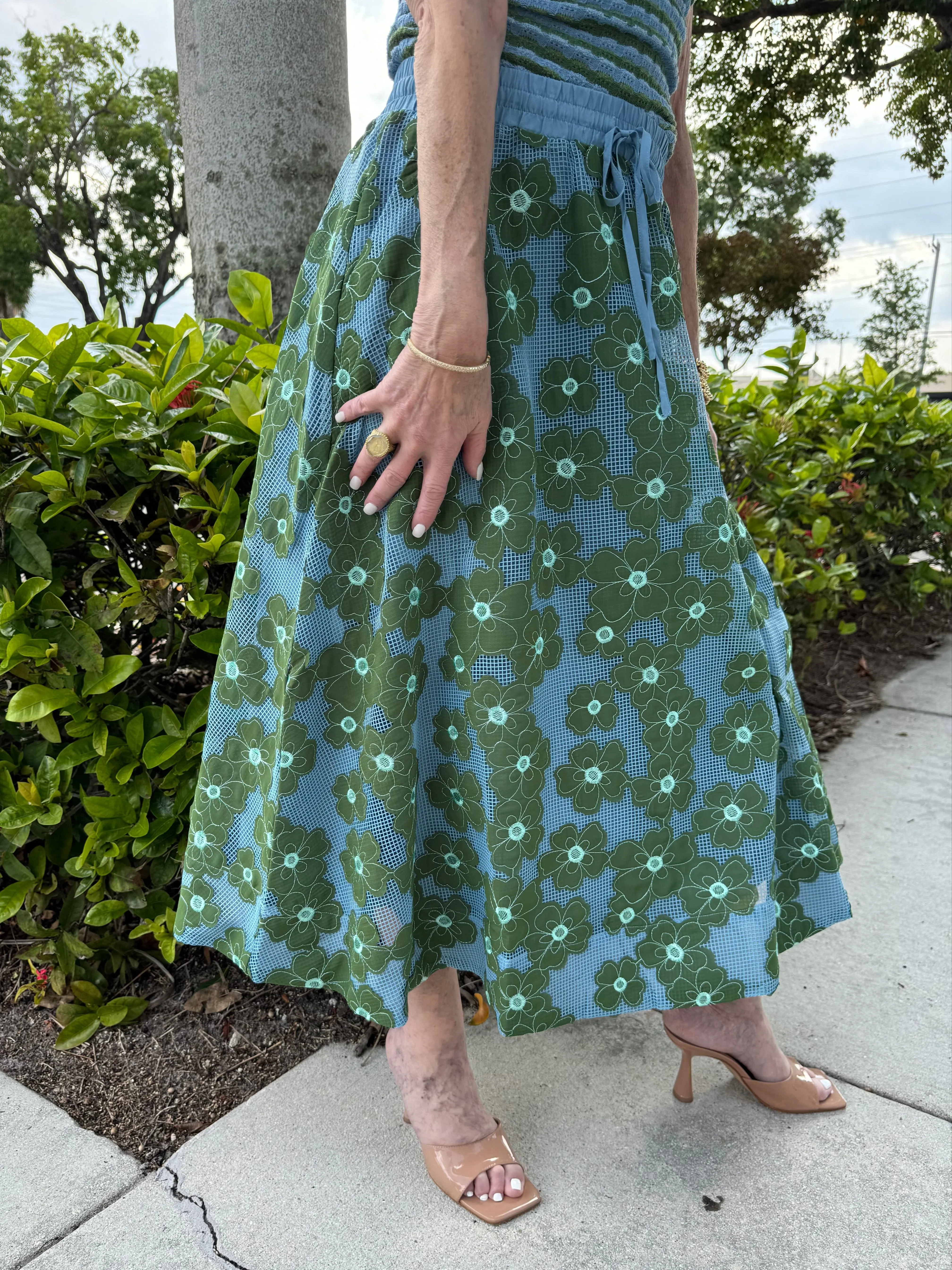 Feast Floral Embroidered Skirt