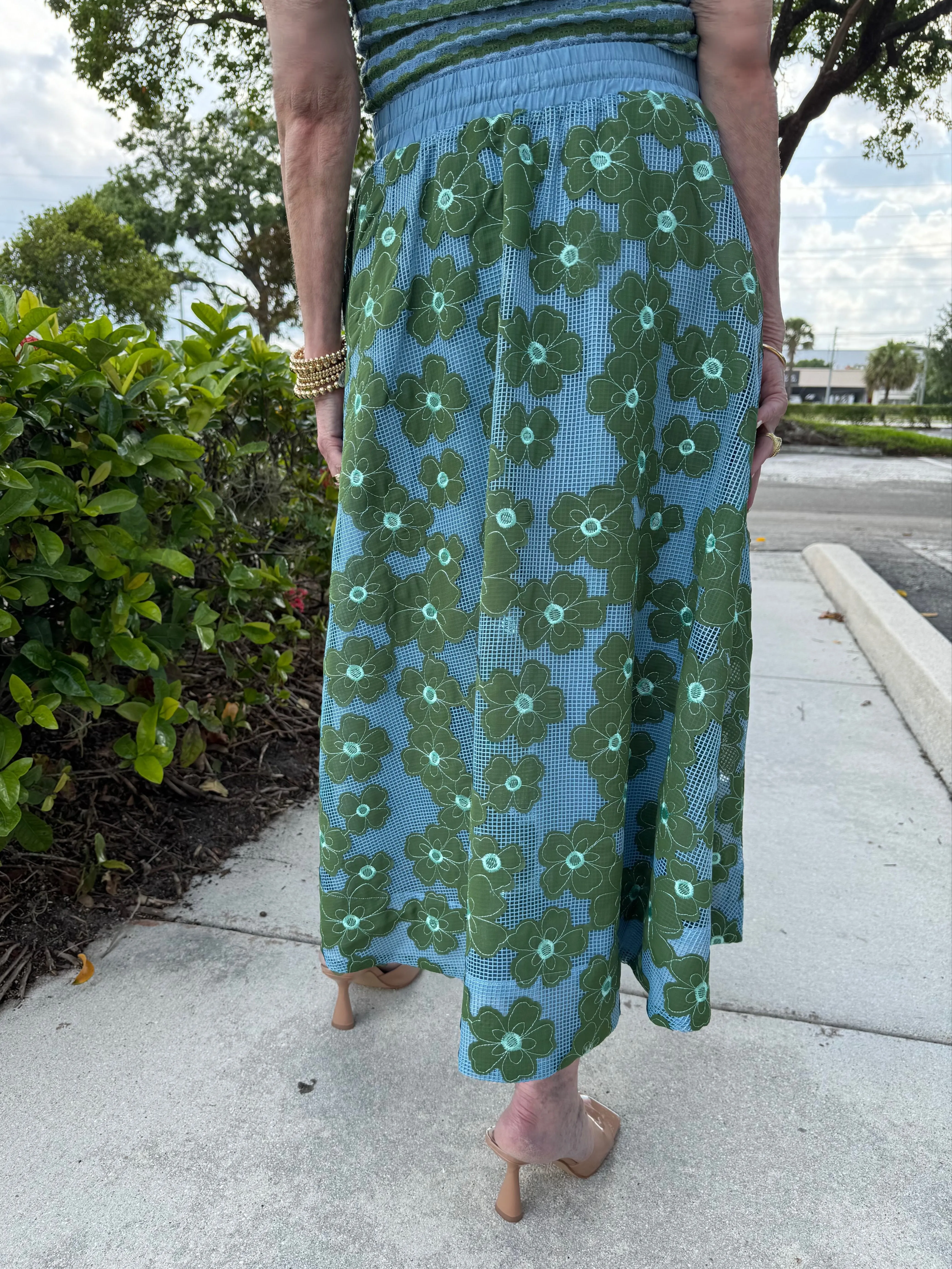 Feast Floral Embroidered Skirt