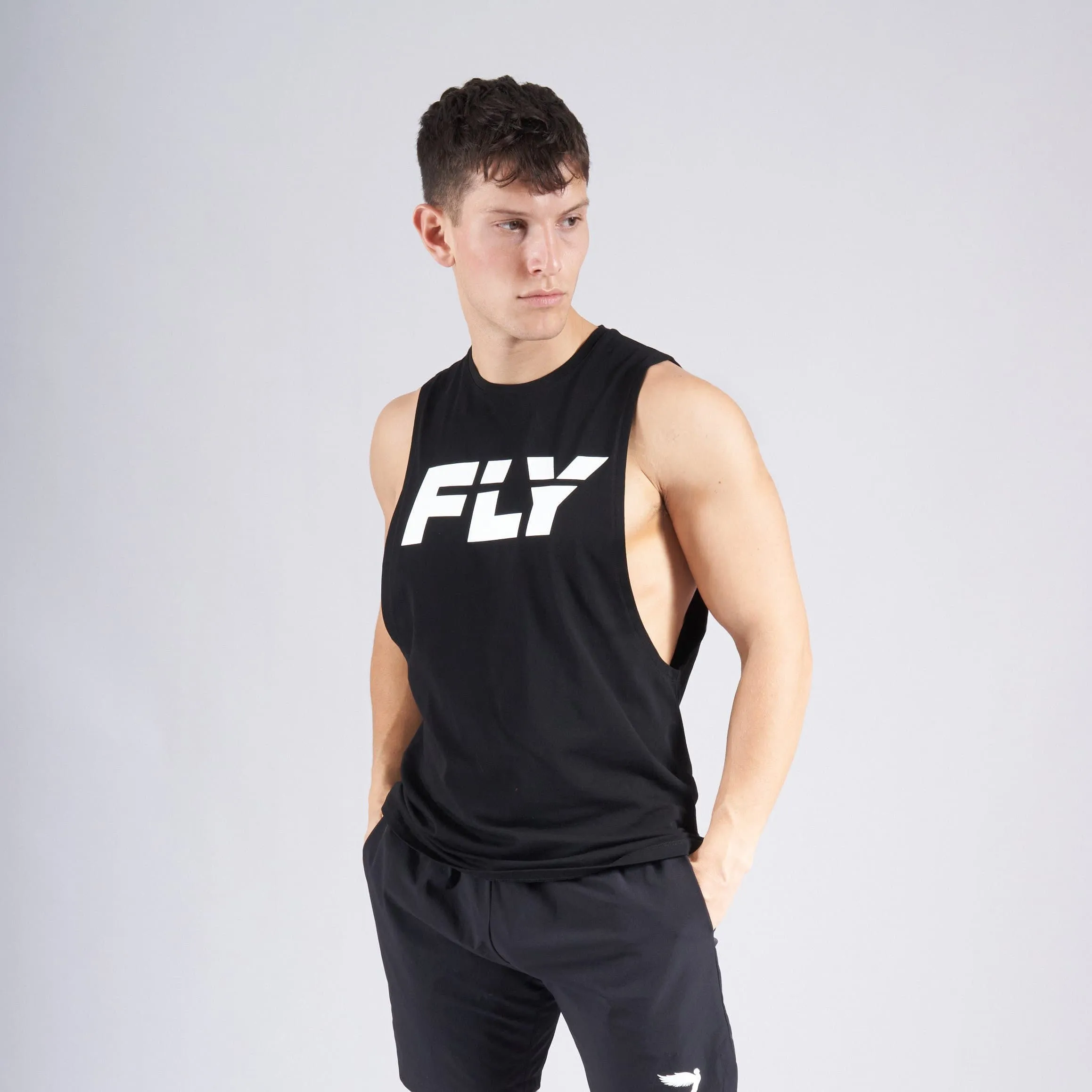 FLY BIG LOGO TANK - BLACK