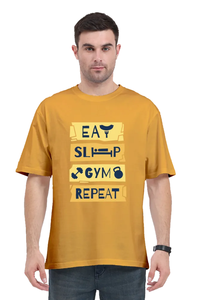 Gym Routine Printed Oversized T-shirt for Men