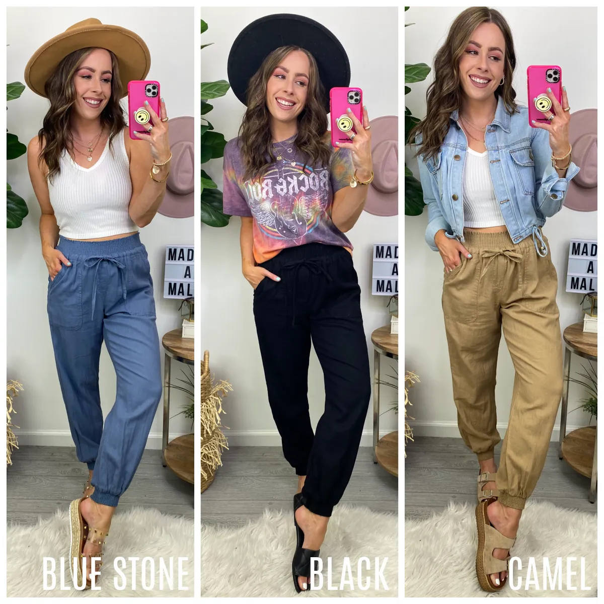 Lake Como Elastic Waist Pants - FINAL SALE