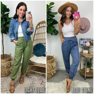 Lake Como Elastic Waist Pants - FINAL SALE