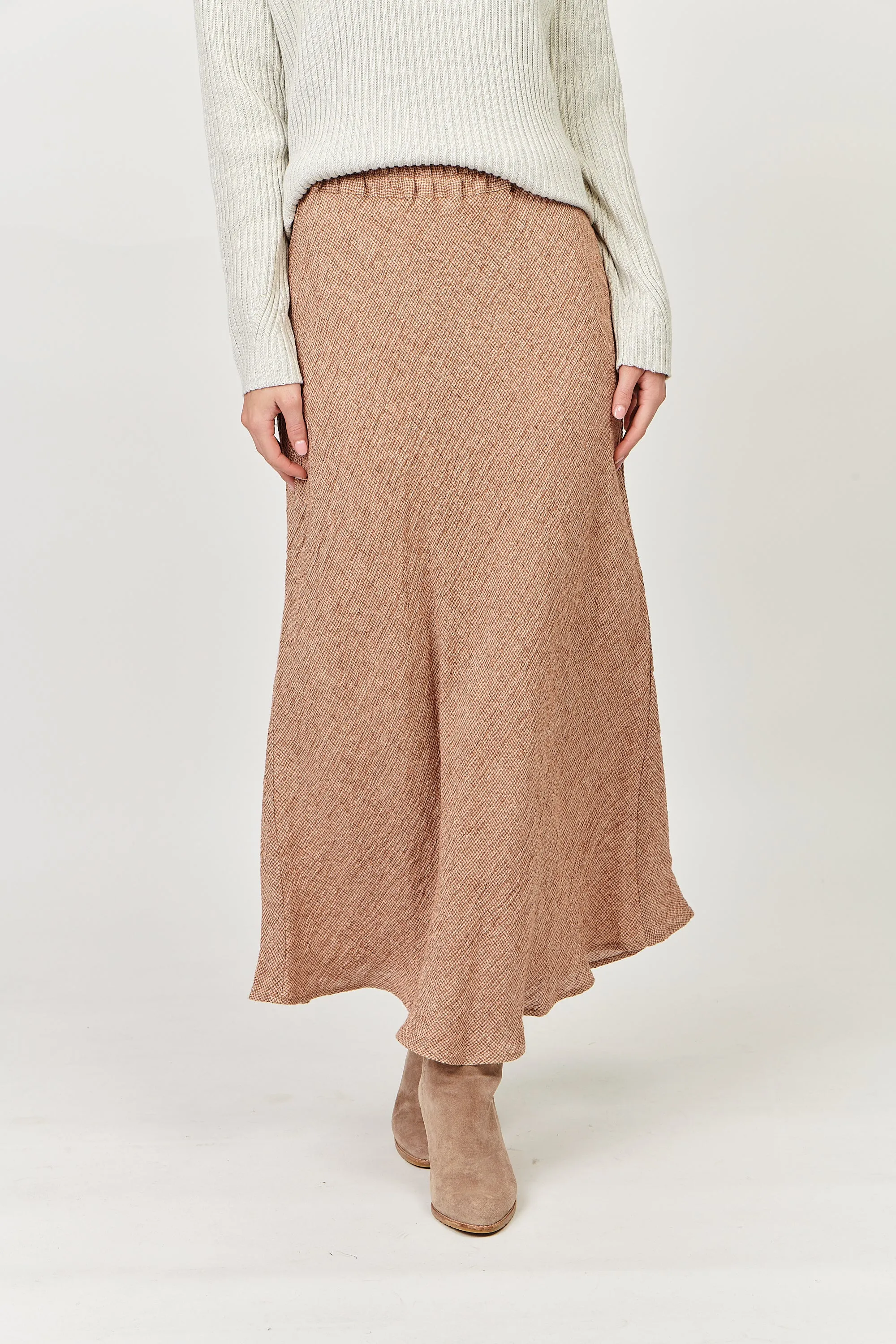 Linen A-line Maxi Skirt