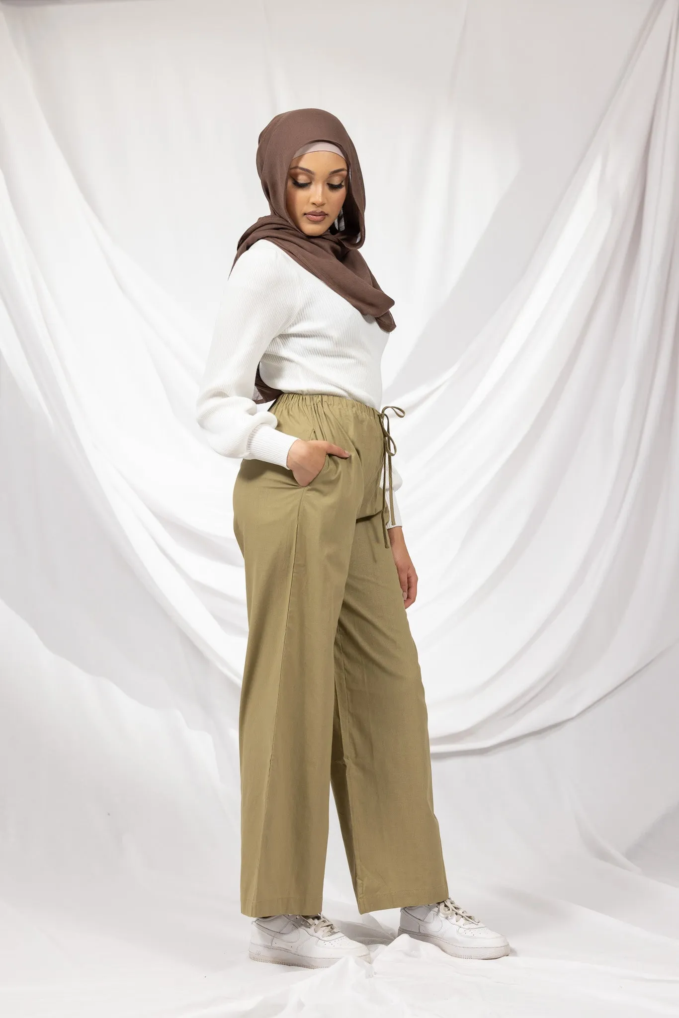 Linen Drawstring Pants