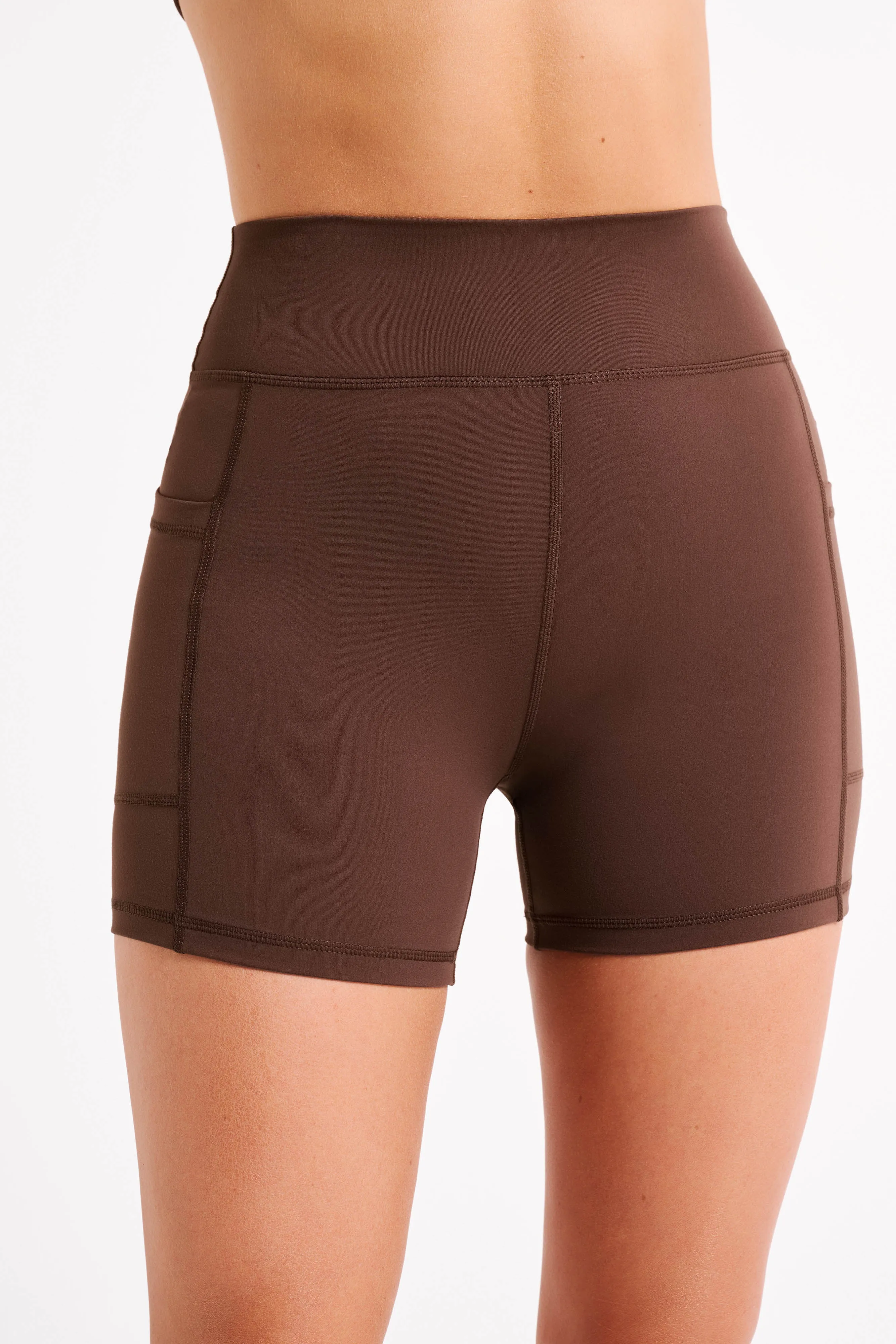 Martina Bike Shorts With Pocket - Dark Chocolate