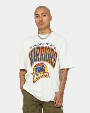 Mitchell & Ness Golden State Warriors XL Arch Vintage T-Shirt White Marle