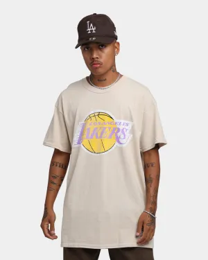 Mitchell & Ness Los Angeles Lakers Sandstone Team Logo T-Shirt Stone