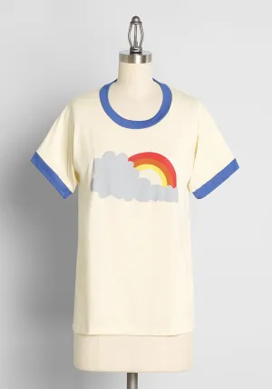 ModCloth x CAMP Collection Shady Rainbow Graphic Ringer Tee