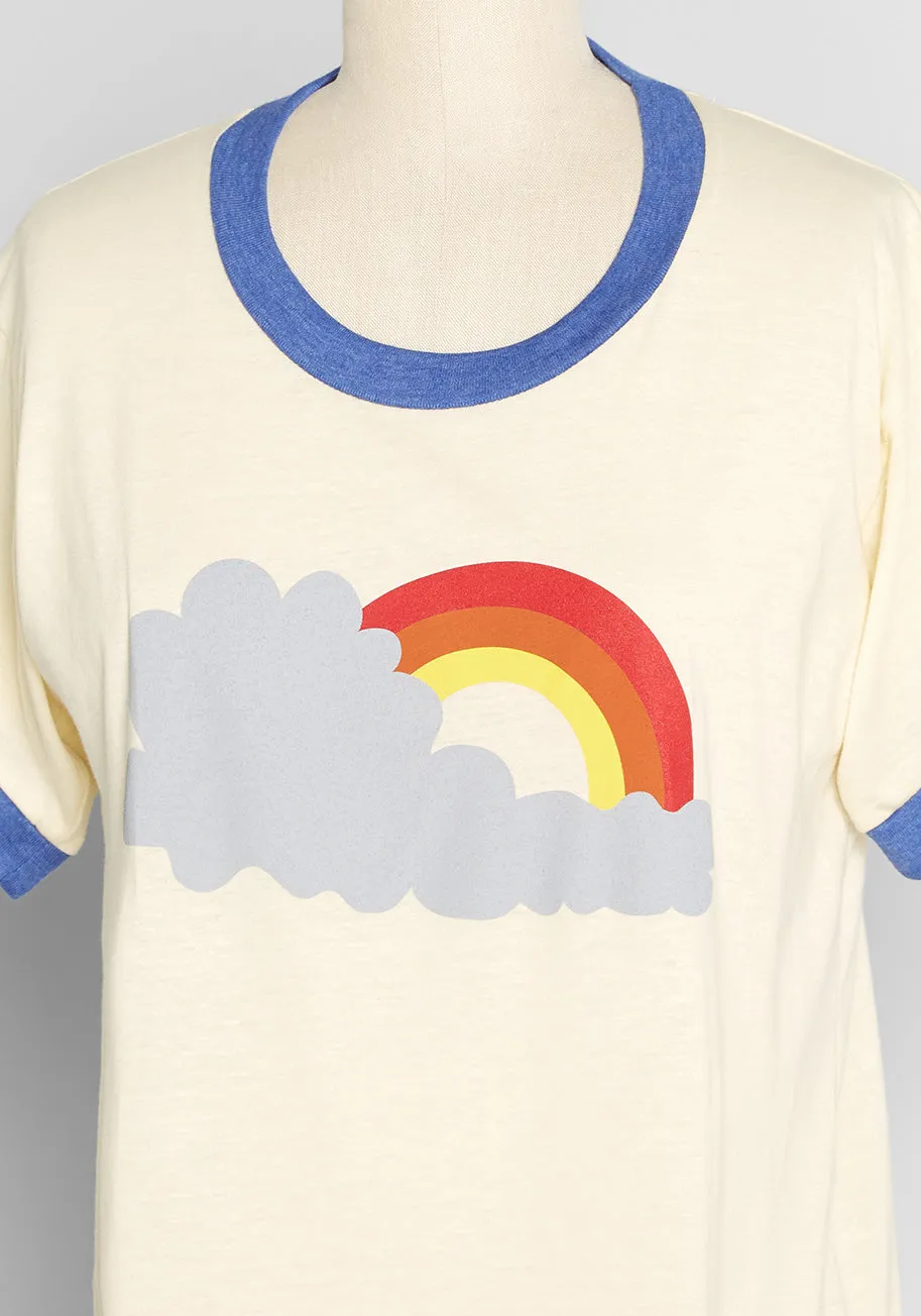ModCloth x CAMP Collection Shady Rainbow Graphic Ringer Tee