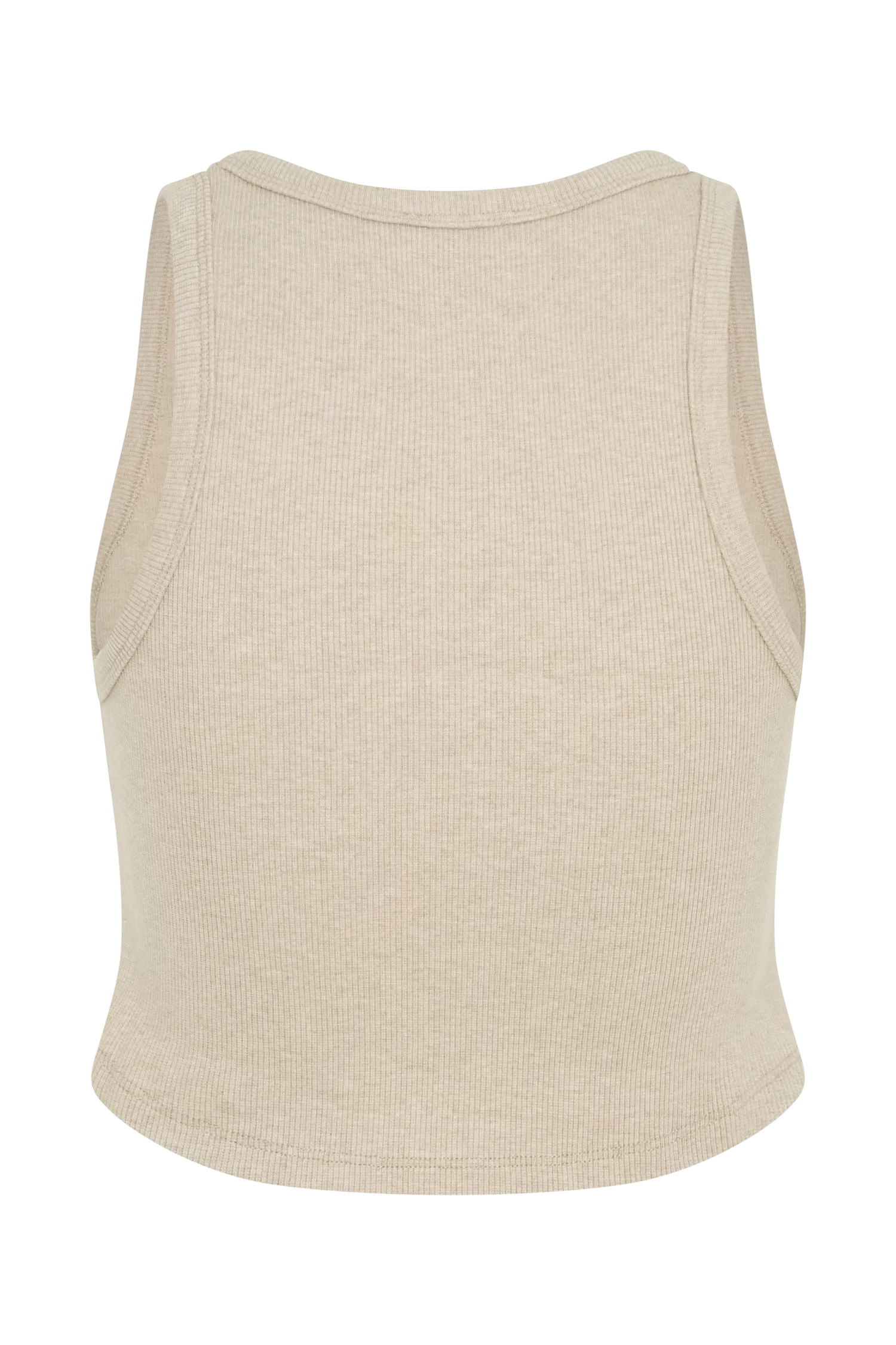 Morgana Ribbed Tank Top - Neutral Marle