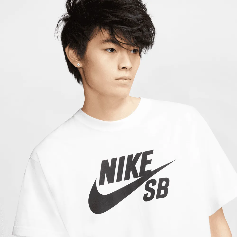 Nike SB Men's Logo Skate T-Shirt HBR White Black