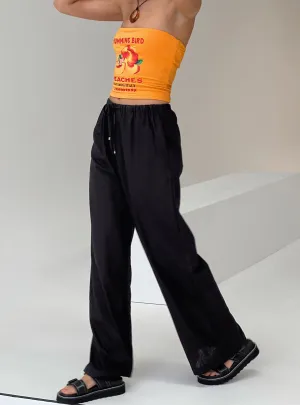 Ogilvie Linen Blend Pants Black
