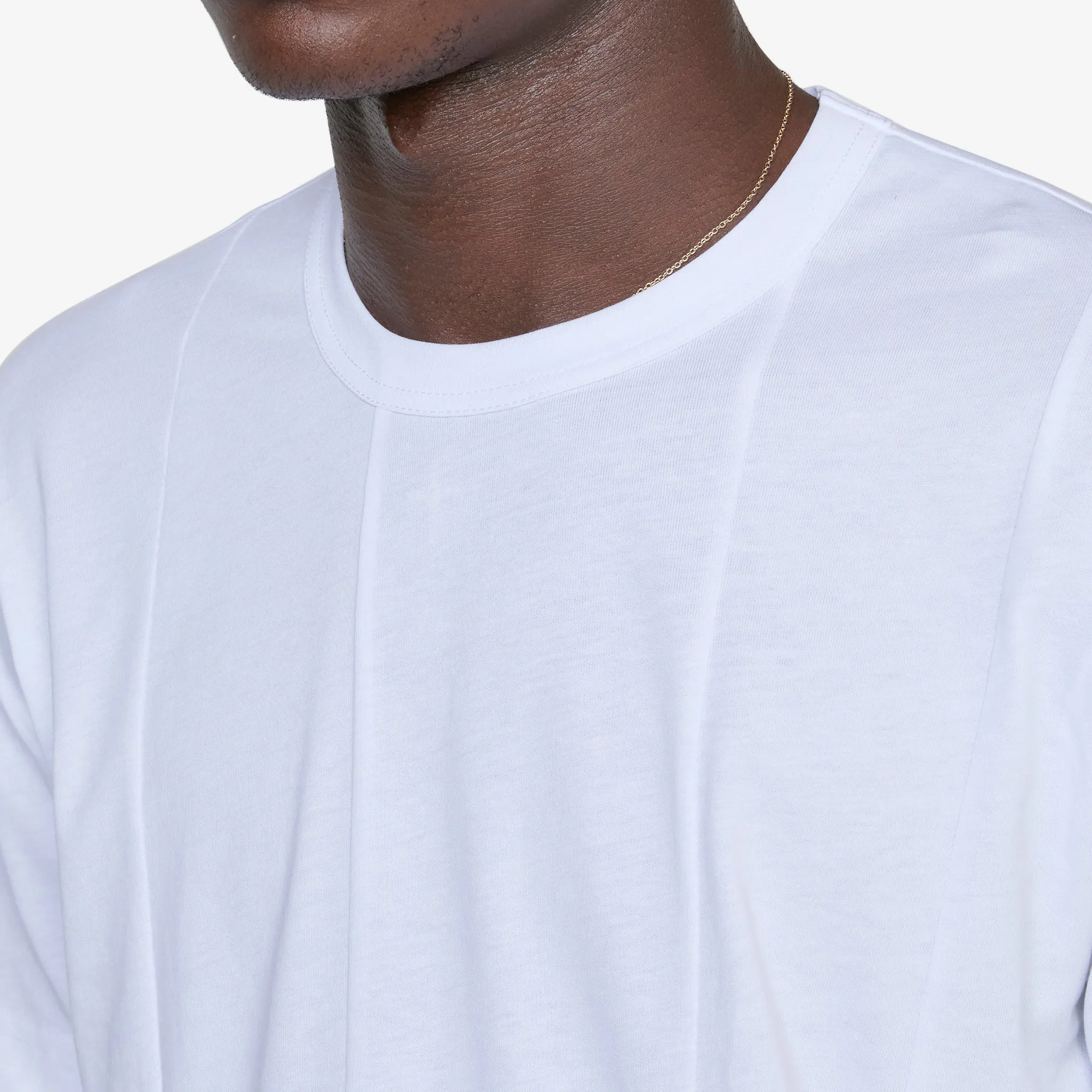 Oversized Asymmetric Hem T-Shirt White