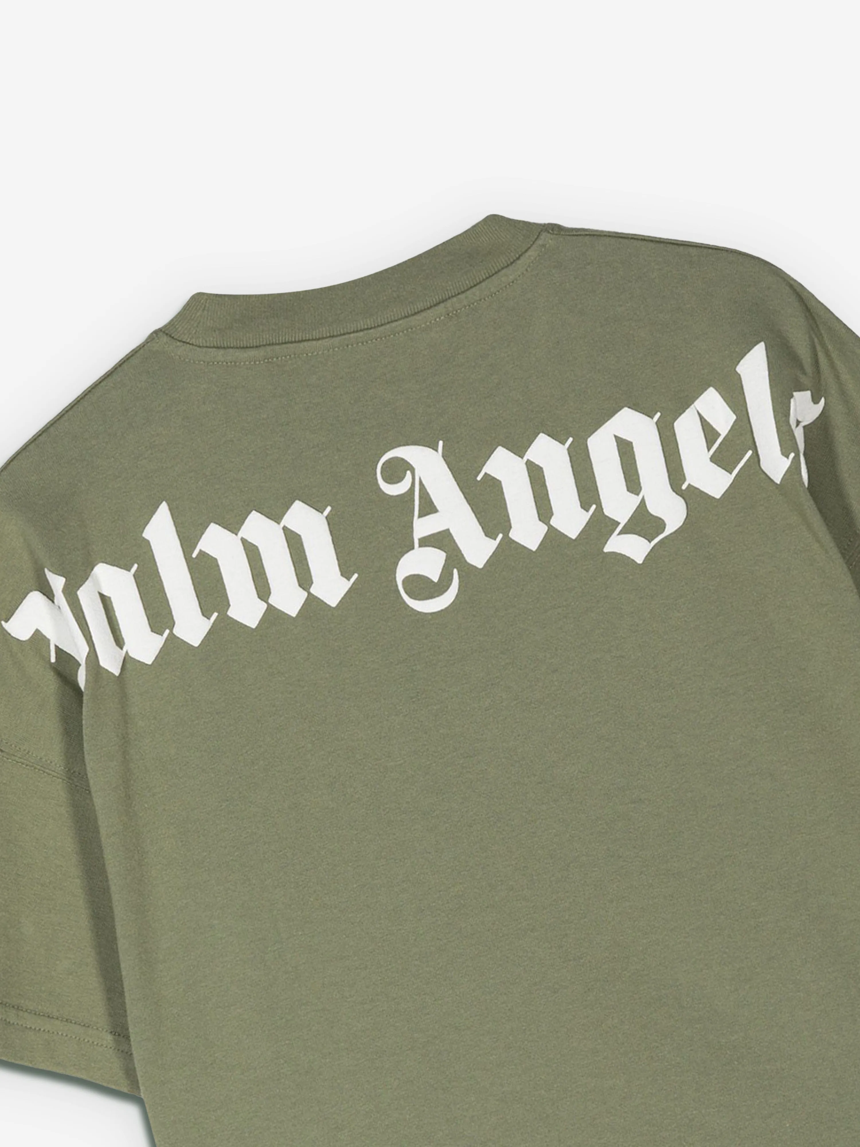 Palm Angels Boys Classic Overlogo T-Shirt in Green