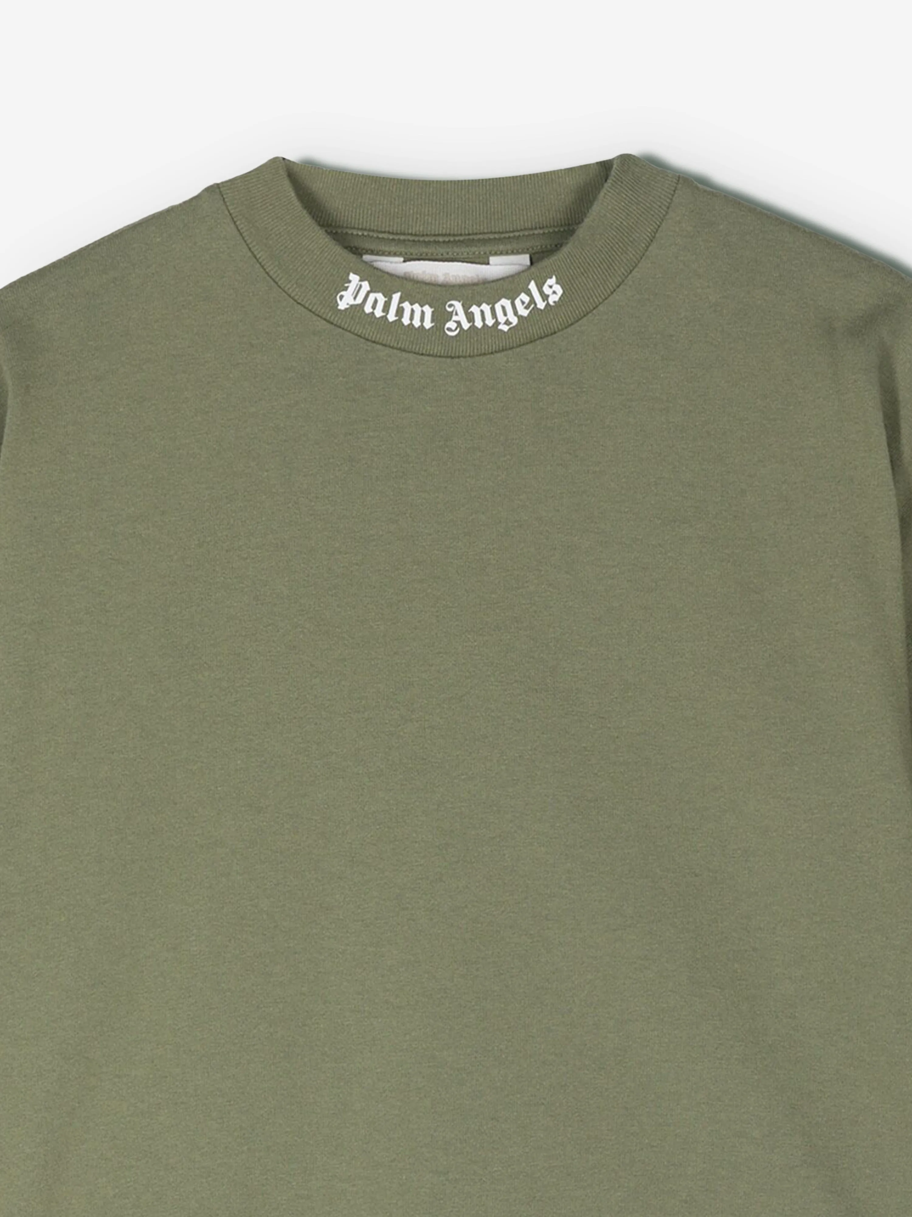 Palm Angels Boys Classic Overlogo T-Shirt in Green