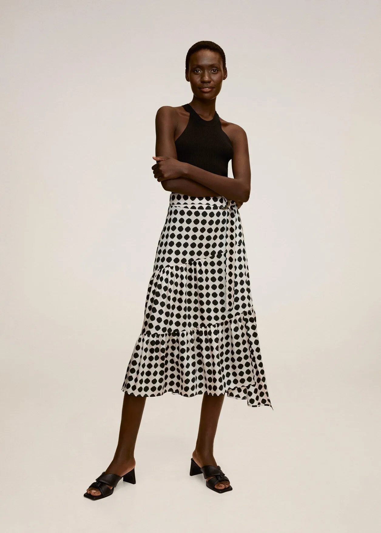 Polka Dots Midi Skirt