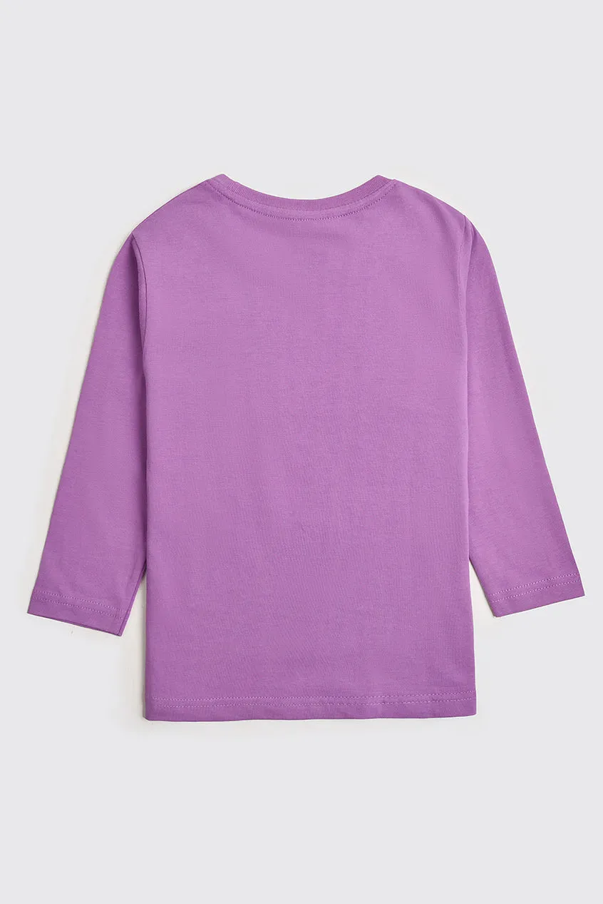 Purple Petal Happiness Long Sleeve Tee
