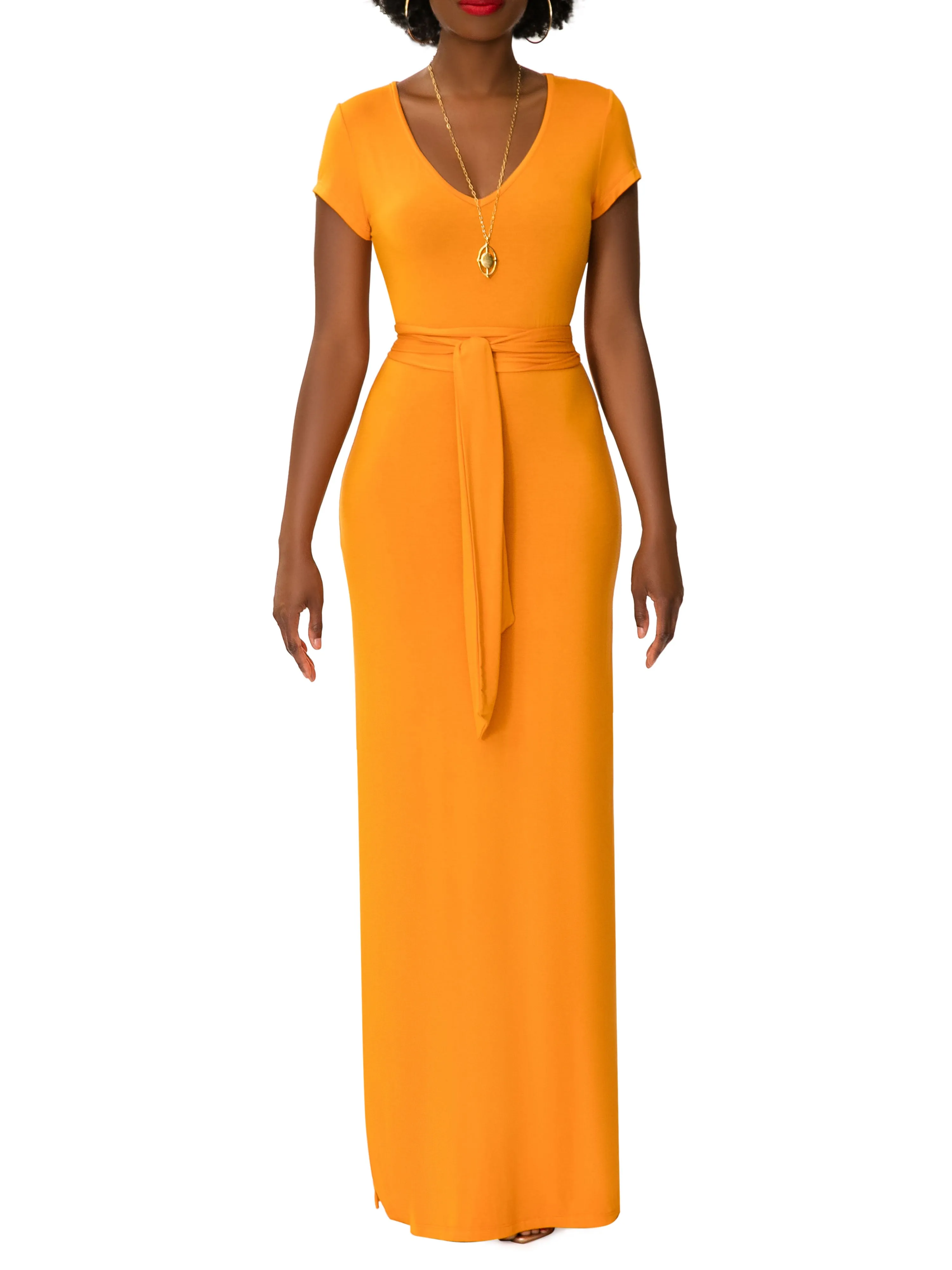 "Sunshine" Cheddar  Jersey Tee Shirt Dress