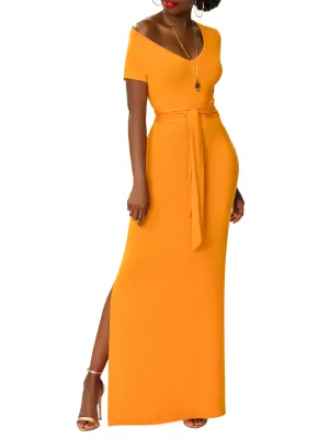 "Sunshine" Cheddar  Jersey Tee Shirt Dress