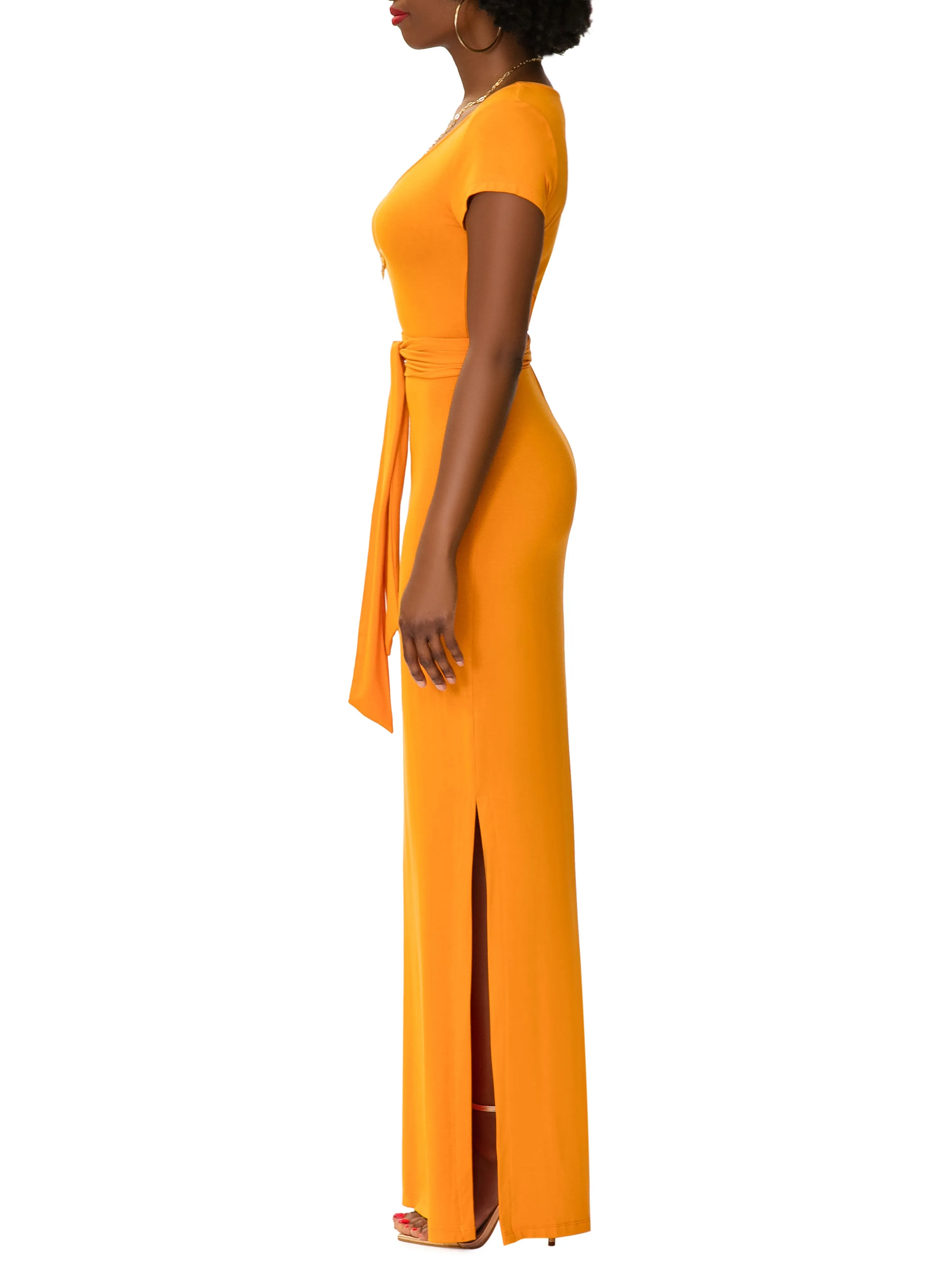 "Sunshine" Cheddar  Jersey Tee Shirt Dress