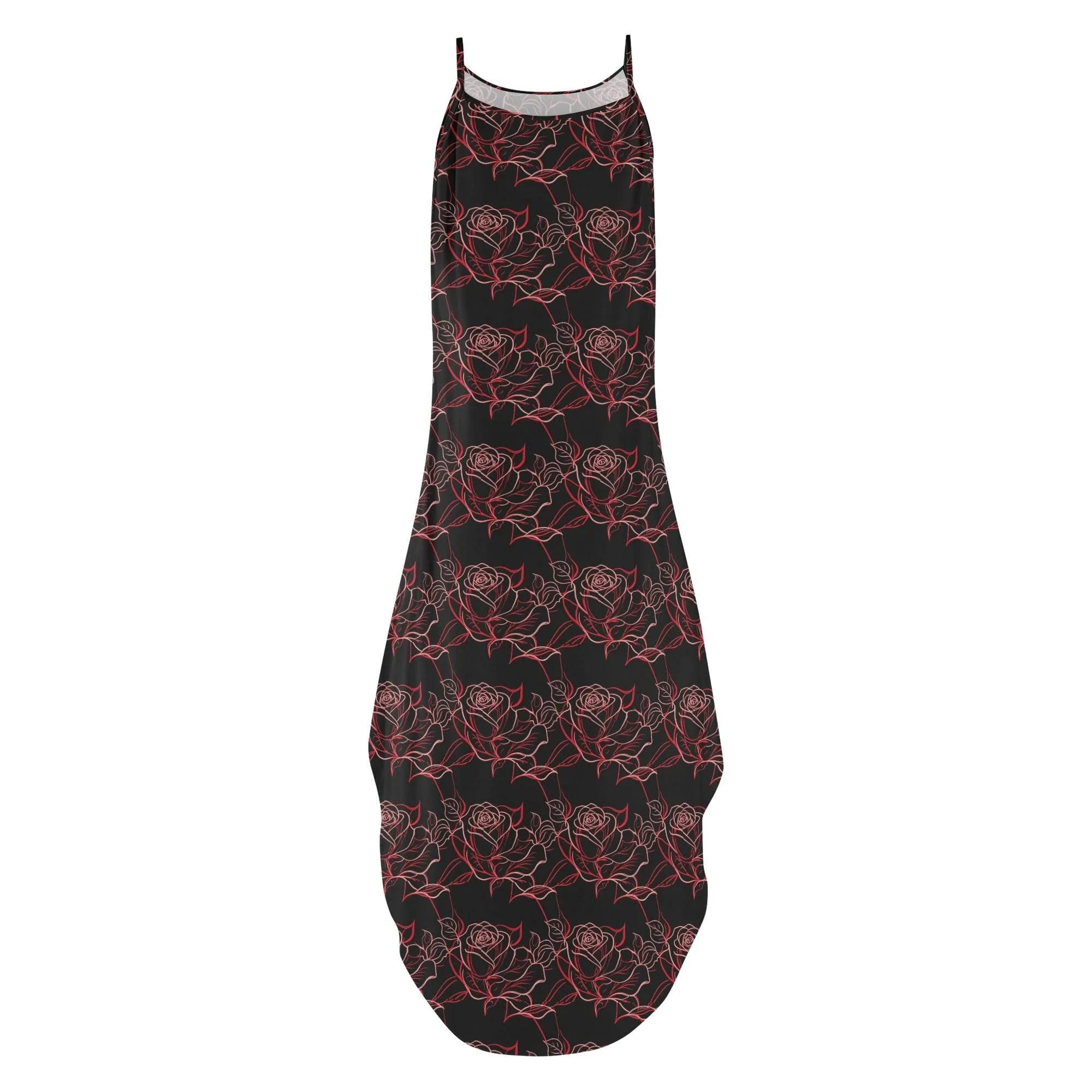 Red Light Rose Womens Elegant Sleeveless Evening Dress